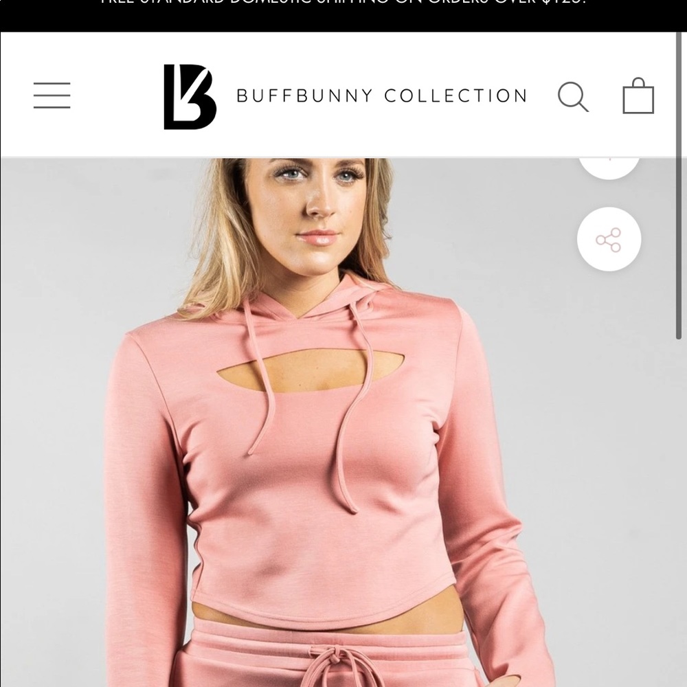 BuffBunny Balance Crop Hoodie NWT